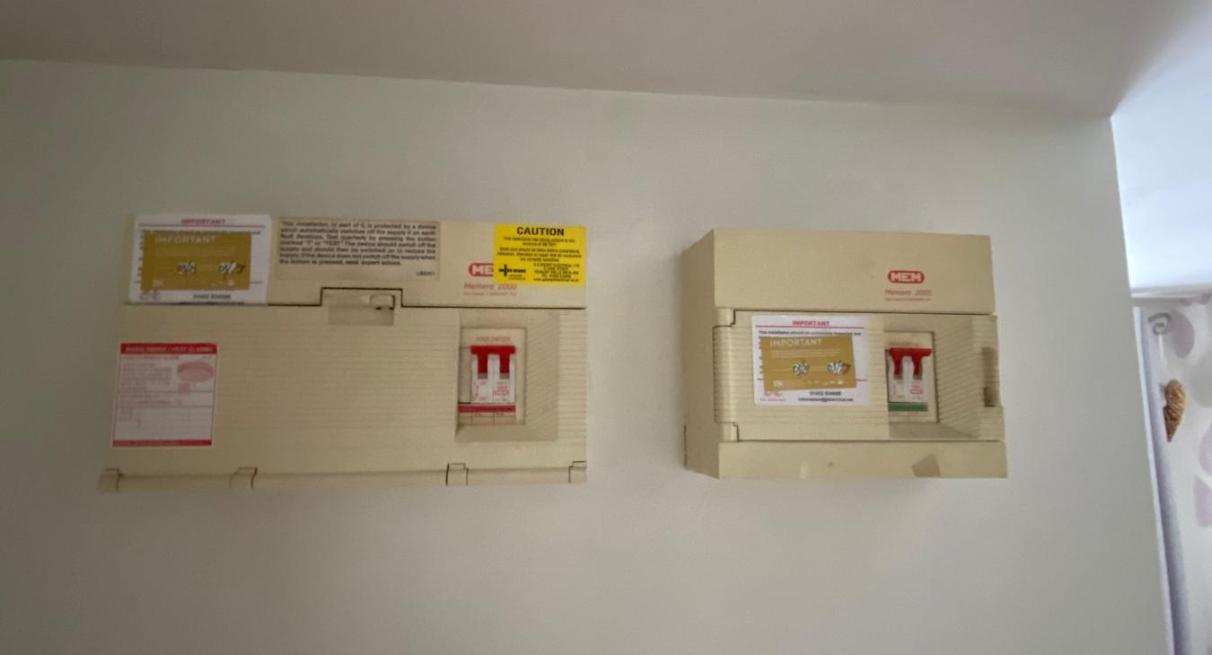 New fuse board installed by ElectricsFixed, Herefordshire (before)