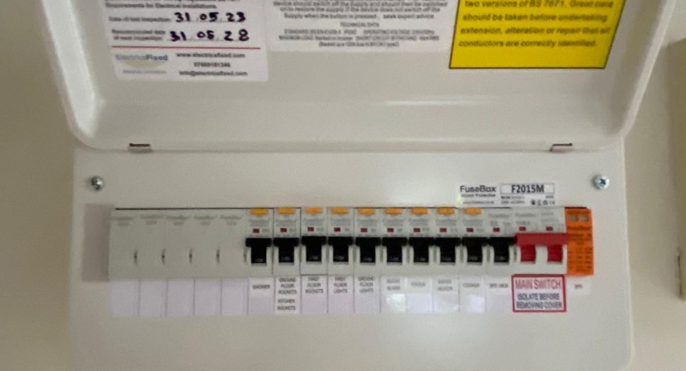 New fuse board installed by ElectricsFixed, Herefordshire 