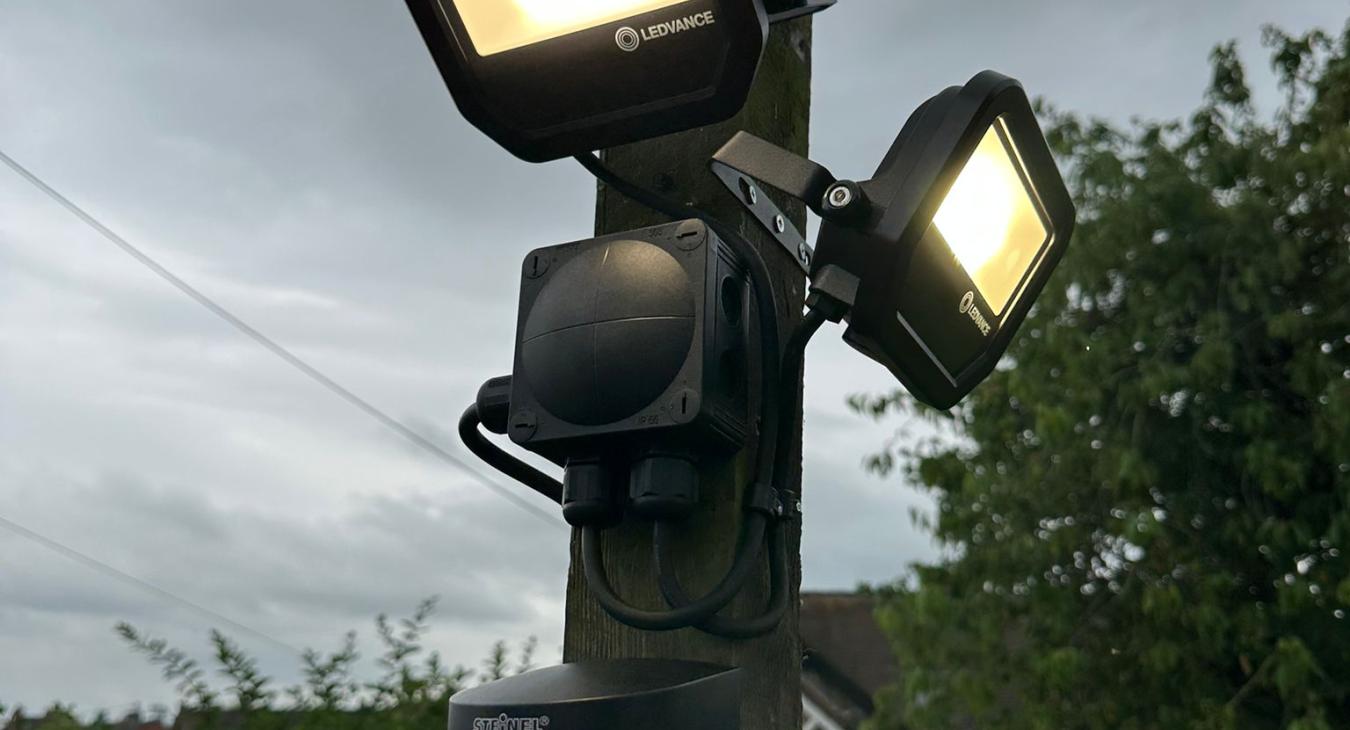 Outdoor Security Lighting Installation in Hereford